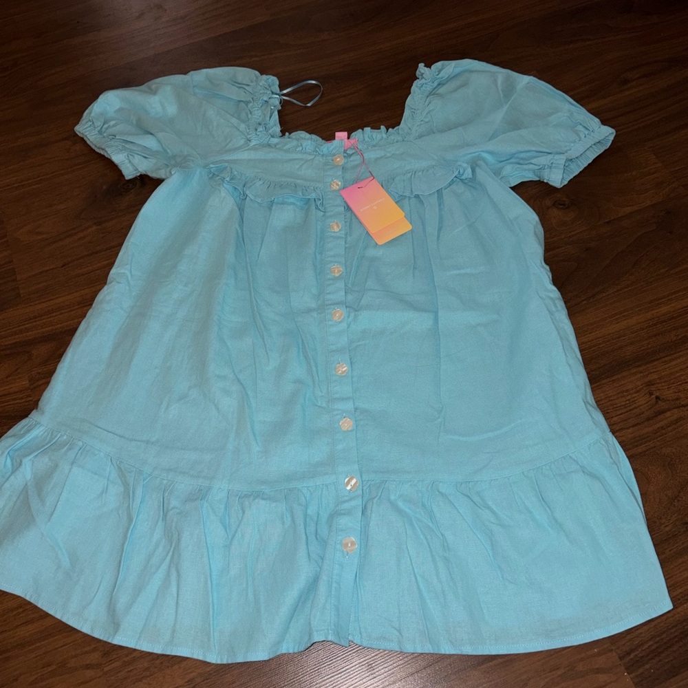 Stoney Clover Light Blue Button-Front Dress